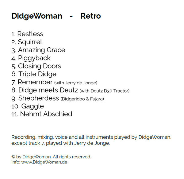 CD DidgeWoman - RETRO