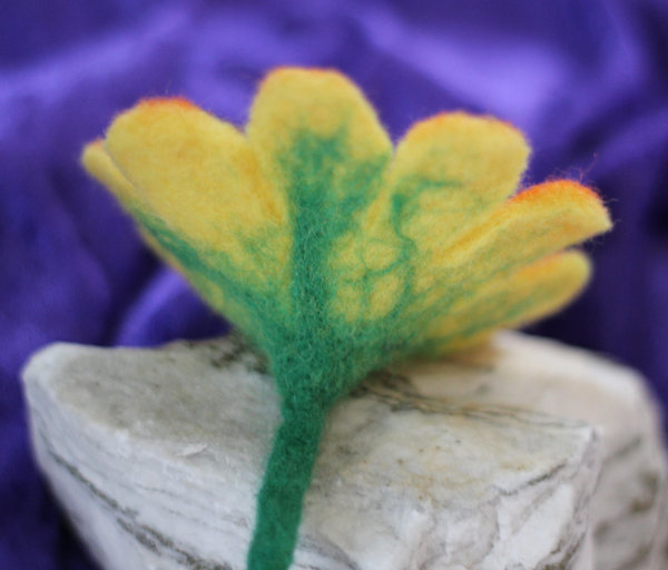 Filz-Blume mit Rhyolith