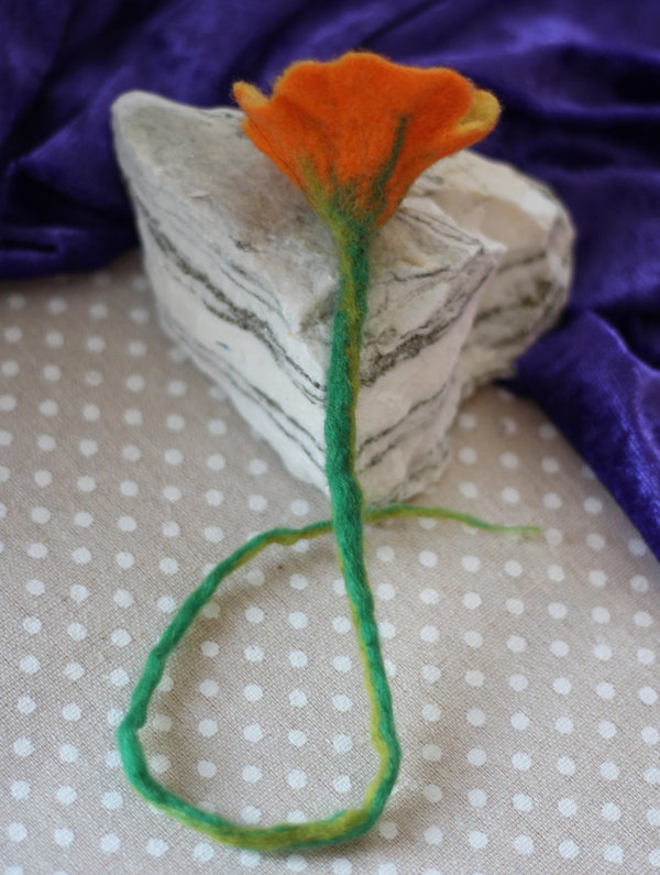Filz-Blume mit Rhyolith